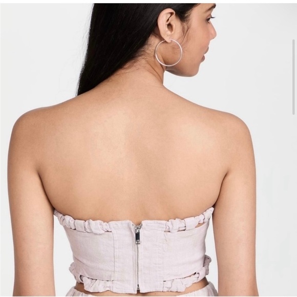 NWT GANNI PURPLE STRAPLESS CROP TOP size 2. Reg $189 - Picture 5 of 11